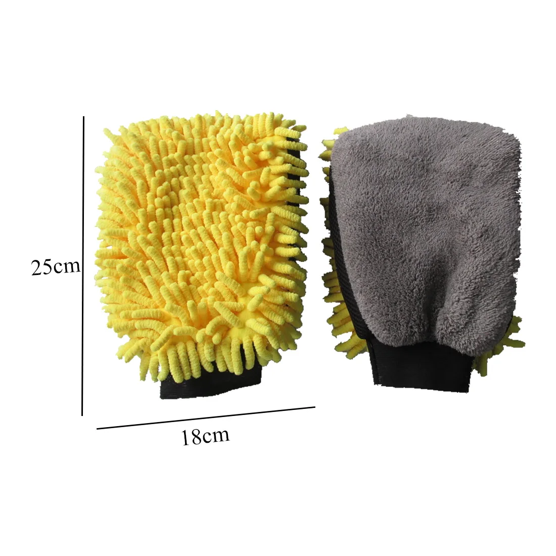 

Waterproof Wash Glove Auto Care Double-faced Glove Car Cleaning Mitt Wax Detailing Brush Microfiber Chenille Gloves Thick