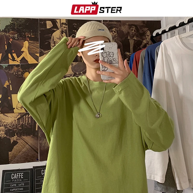 Футболка LAPPSTER мужская оверсайз с графическим рисунком тенниска длинным рукавом