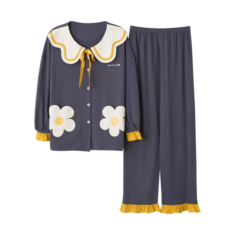 Новинка домашняя одежда для пар на осень и зиму штаны с длинным рукавом милая