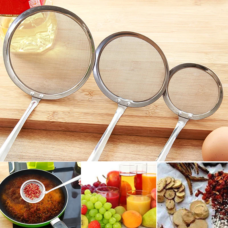 

Colander StrainerCuisine Filtre Hot Sale Kitchen Tool Stainless Steel High Quality Sifter DIY 1PC 3Sizes Popular Inoxydable