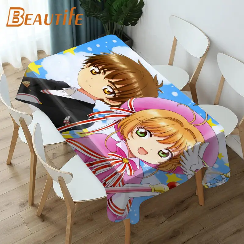 

New Cardcaptor Sakura Table Cloth Oxford Print Waterproof Oilproof Home Square/Rectangular Party Table Cover 100X140cm,140X250cm