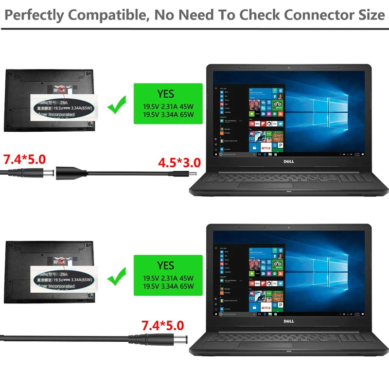 AC подзарядка для Dell Latitude E5440 E5450 E5540 E5430 E5530 E7240 E5470 E5570 HK65NM130 LA65NM130 ноутбук Питание адаптер