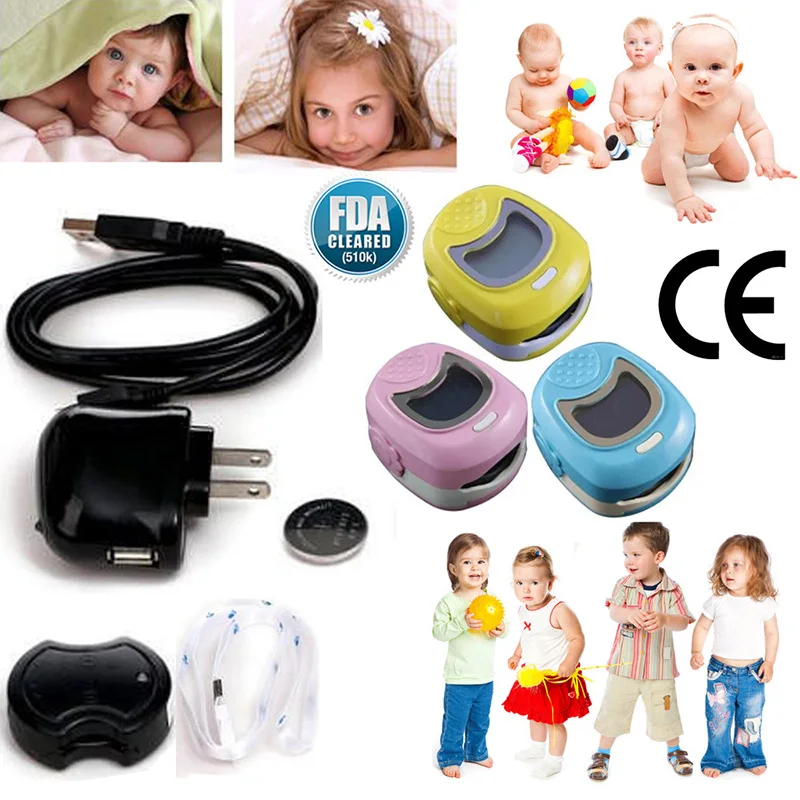 Пульсоксиметр на кончик пальца CONTEC CMS50QB детский OLCD дисплей SpO2 кислород CE 3 цвета |