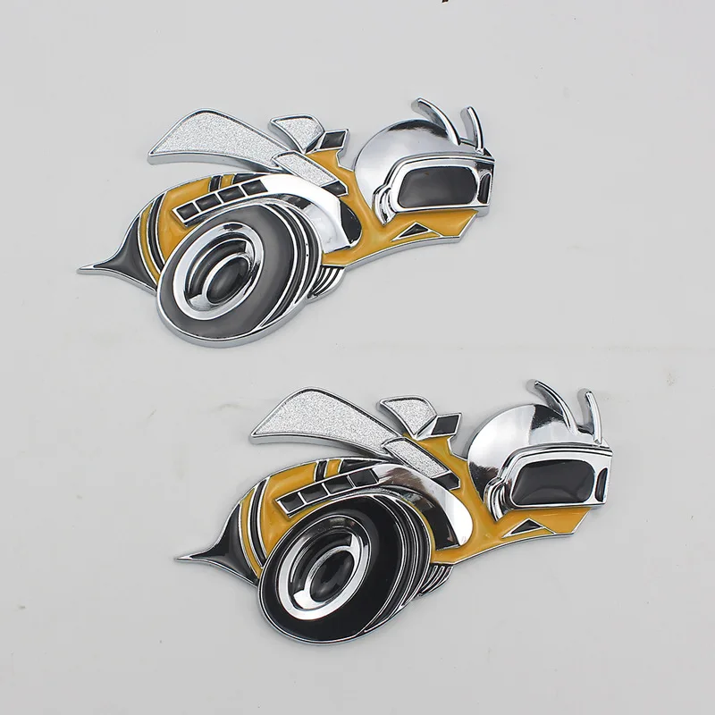 

1 Pcs Big Bee Car Emblem Sticker For Rear Trunk Logo 3D Auto Badge grill Parts Decal Accessories