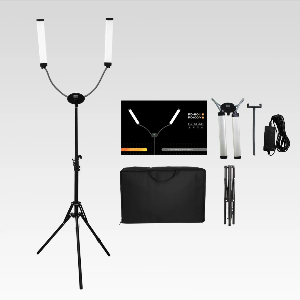 

Светодиодная кольцевая лампа светильник двухцветная лампа с 3200-5500K с регулируемой яркостью для Photograthic светильник ing Yidoblo FX-480II светодиодная ...