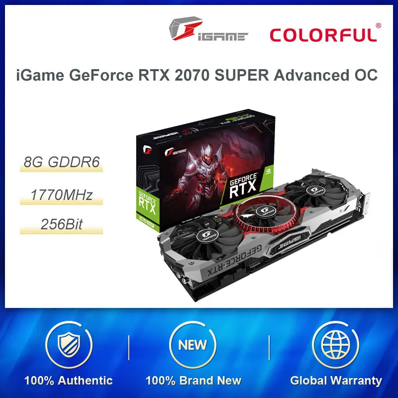 Цветная видеокарта iGame GeForce RTX 2070 супер Улучшенная Nvidia GDDR6 256bit GPU 8G RTX2070 игровой ПК