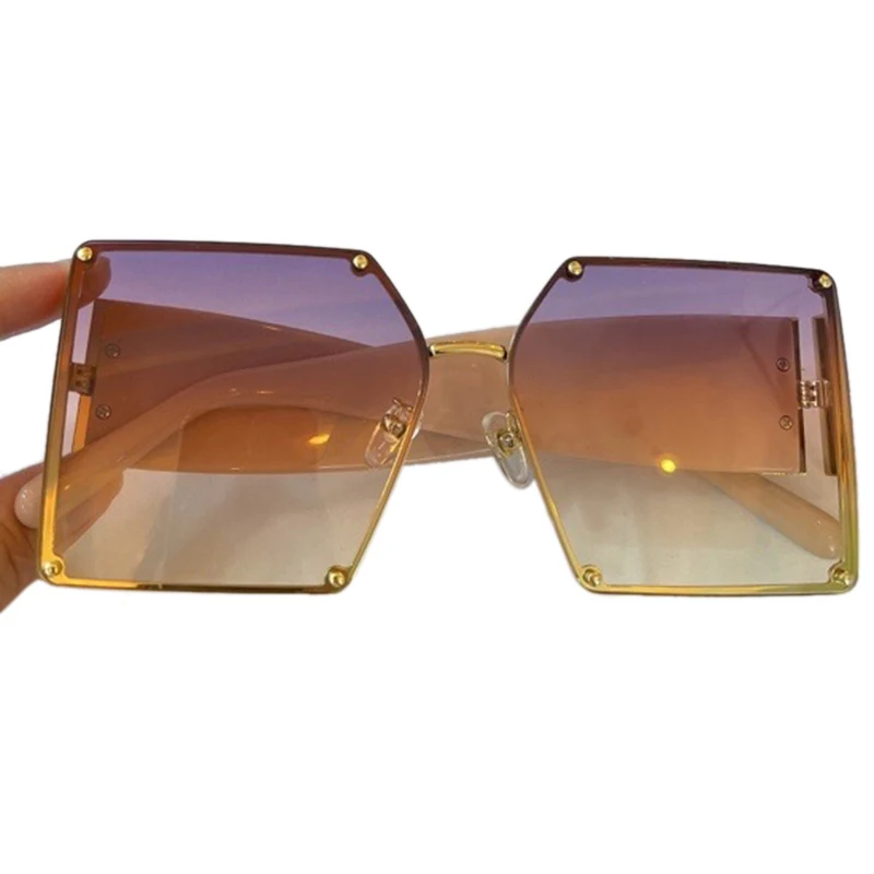 

Fashion Sunglasses Women Men Oversize Square Sun Glasses Gradient Colorful Female Lady Black Oculos De Sol UV400