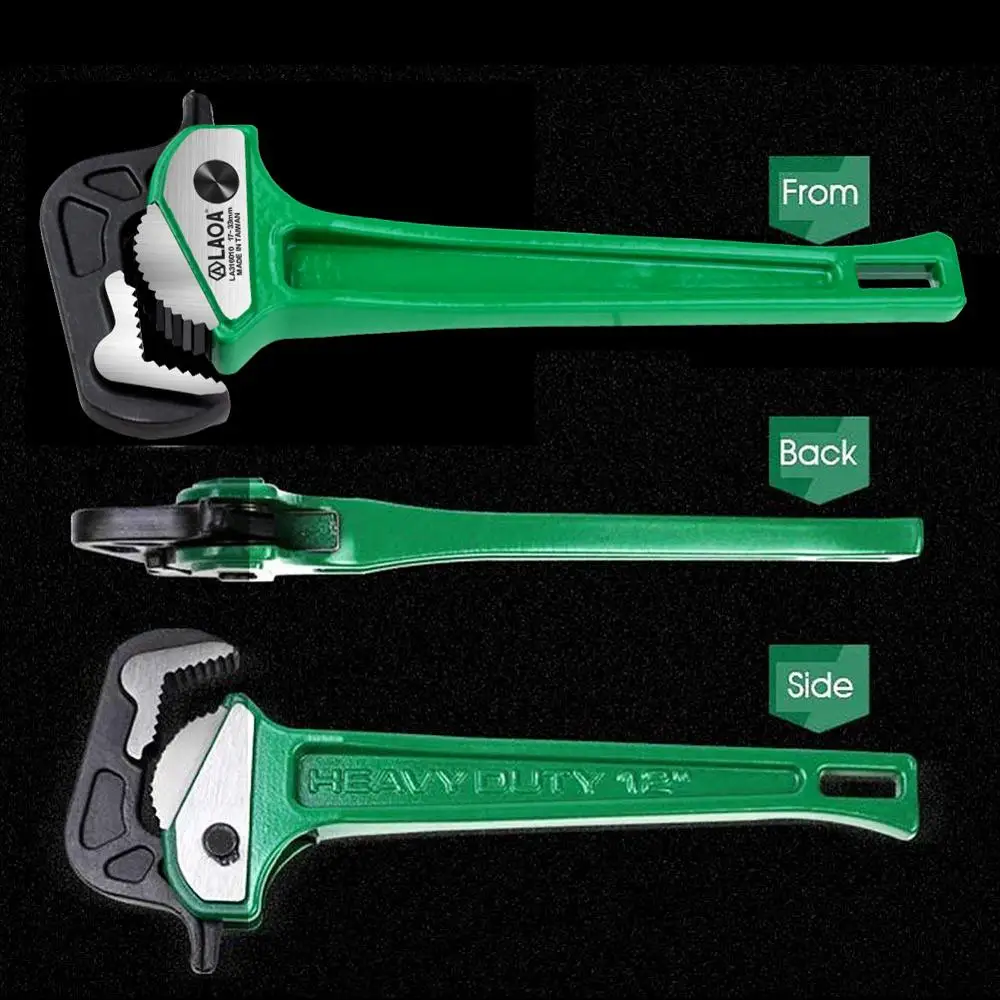 

Rapid Pipe Pliers Multifunction Aluminum Ratchet Water Pipe Wrench Forceps Tongs With Cr-V Wrench Head Free Shipping