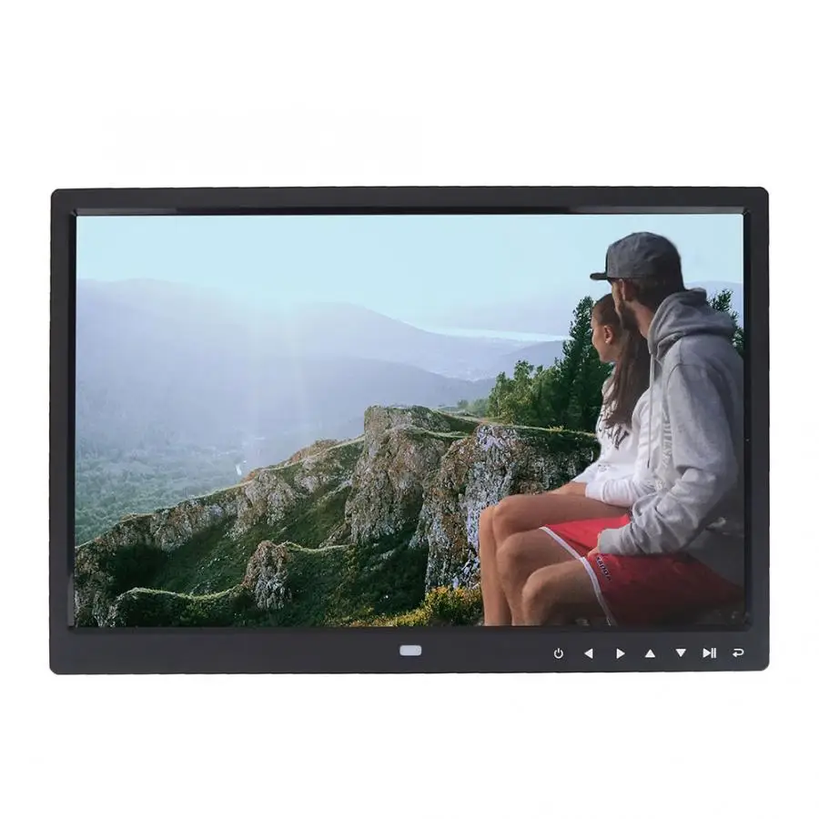 15 &quotHD экран сенсорная кнопка Цифровая фоторамка Будильник MP3/4 видеоплеер с