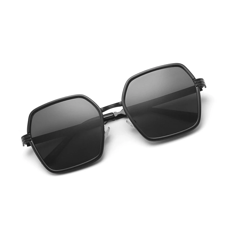 

New ocean piece fashion polygonal sunglasses women trend big frame wild sunglasses men street driving glasses UV400 sunglasses