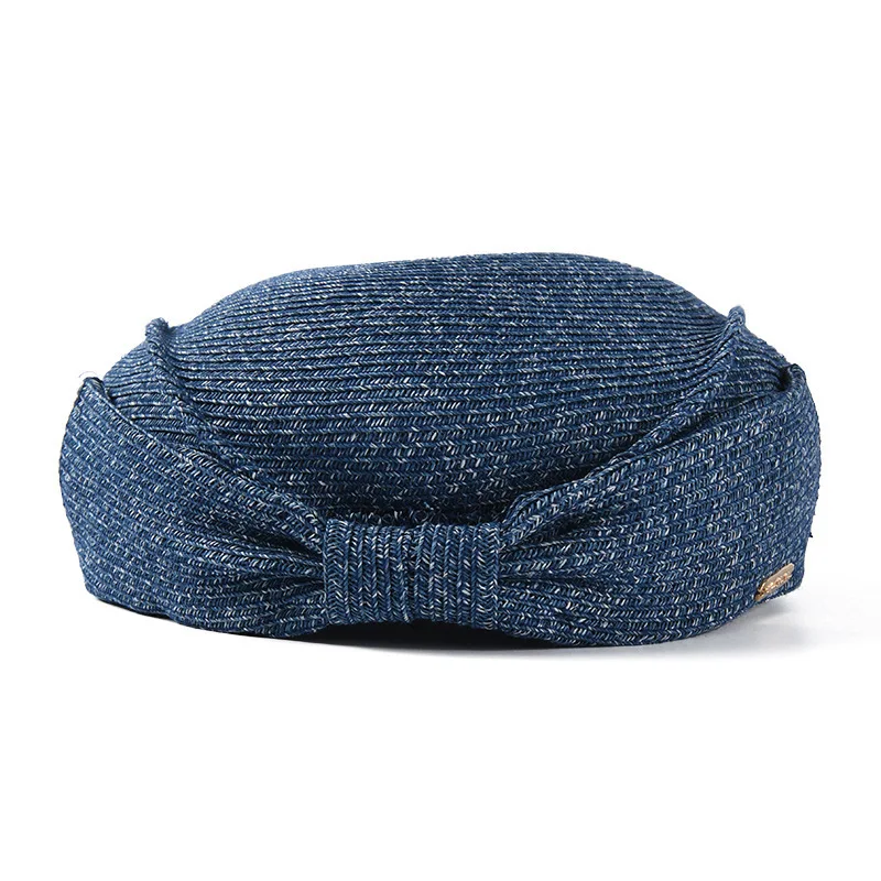 

Designer Women Spring Summer Hat Fashionable Paper Raffia Straw Beret Casual Elegant Ladies Painter Hat French Style