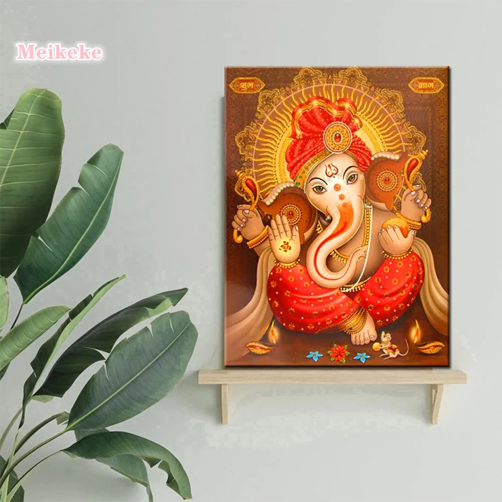 

Алмазная живопись «ганьсани», полноразмерная/круглая вышивка крестиком, 5D стразы, слон, Бог в багажнике