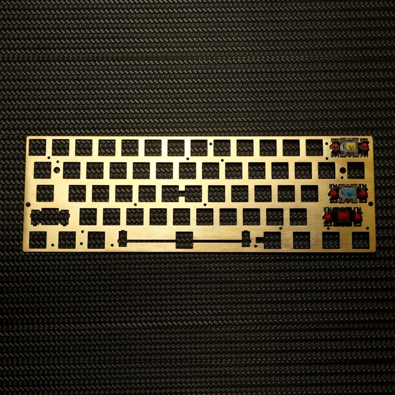 

Mechanical Keyboard CNC Brass Drawing Concurrence Positioning Plate for GH60 GK61 Pcb 60% Keyboard DIY