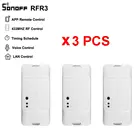 Беспроводной пульт дистанционного управления SONOFF RFR3 с Wi-Fi, 433 МГц, релейные модули сделай сам для автоматизации умного дома, с поддержкой RM433, 3 шт.