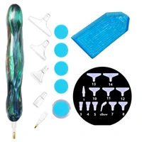 5d diamond painting resin point drill pen with big tray and clay and 18 pieces nib kits for diamond embroidery accessories