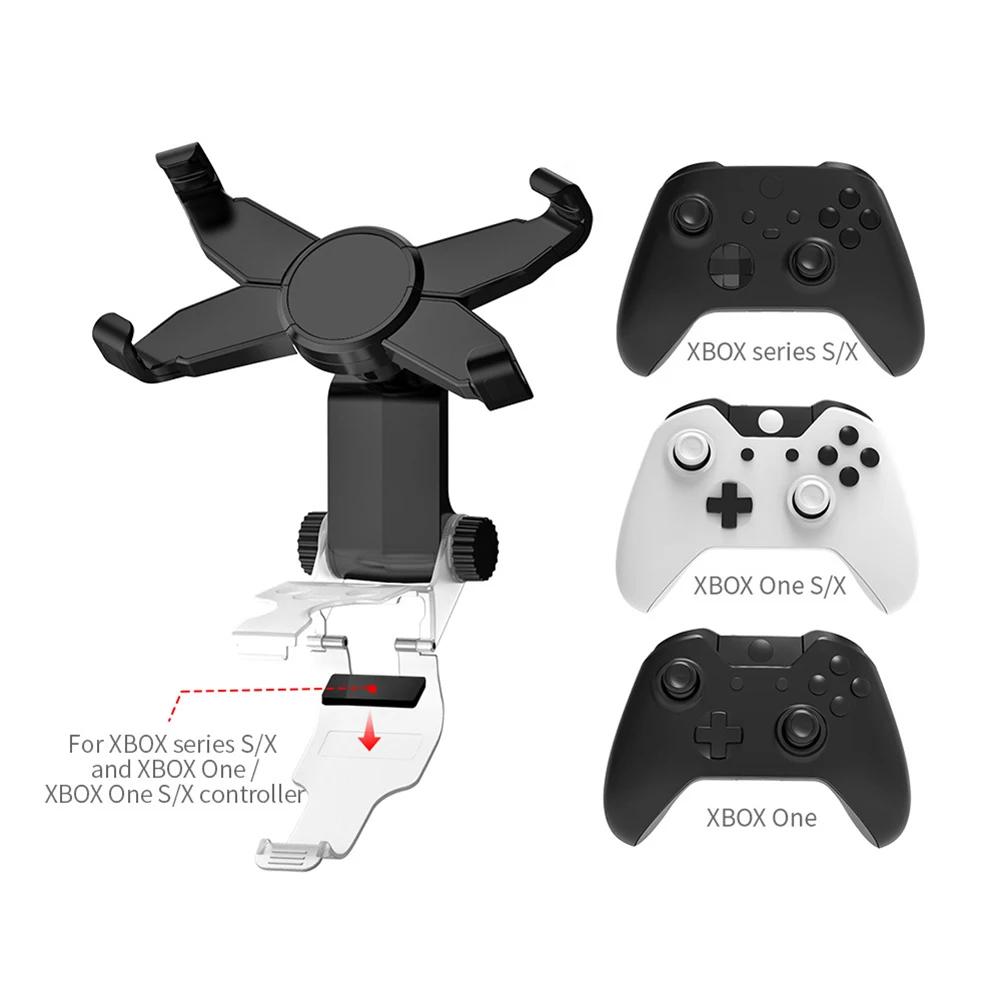 

Rotatable Mobile Phone Stand For XBOX Series S/X Controller Adjustable Hand Grip Mount Gamepad Clip Holder