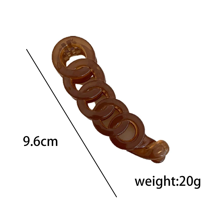 

Hairlyah Fashion Simple Transparent Color Banana Comb Fine Clip Clip Lady Fish-shaped Ponytail Girl Long Hairpin Gift