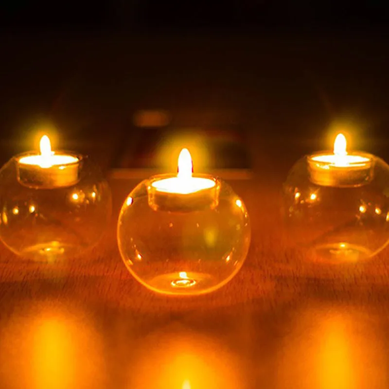 

Home Decoration Classic Crystal Glass Candle Holder Table Candle Holder Romantic Wedding Bar Party Dinner Dining Table Decor