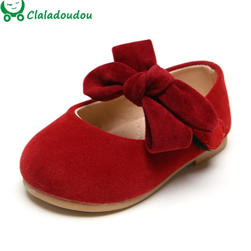 Claladoudou 11 5 15 см обувь для маленьких девочек черный замшевый большой галстук