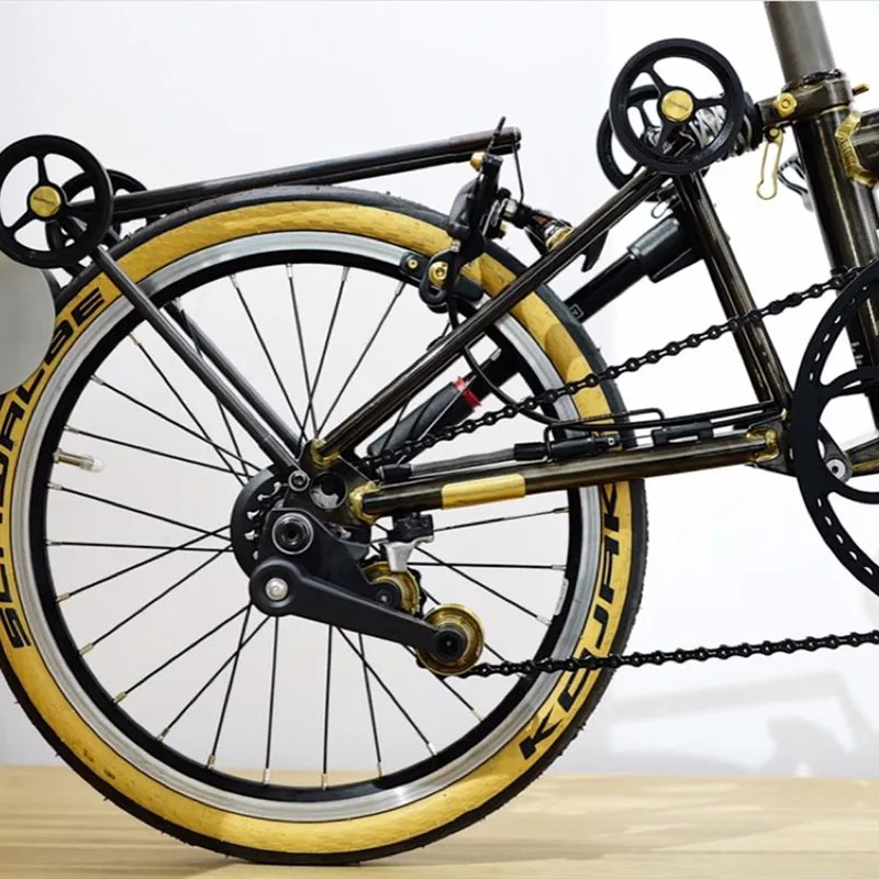 

Folding bicycle rear frame protection sticker chain limit scratch-resistant titanium stickers for brompton bike protection