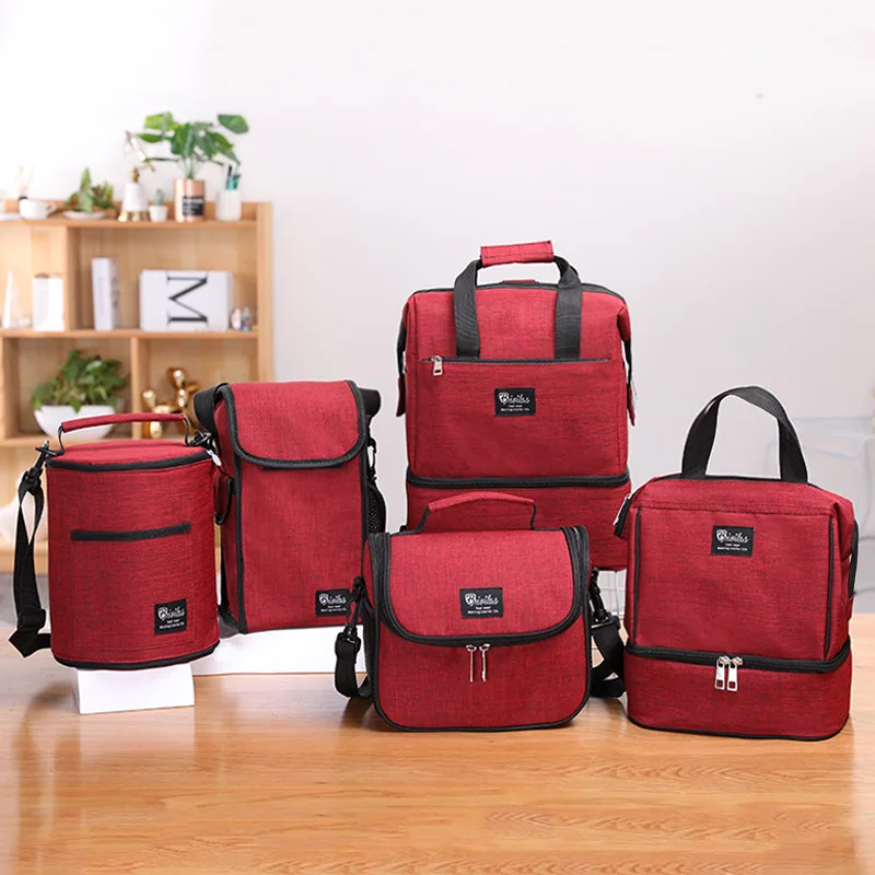 PACGOTH ткань Оксфорд цветная сумка для обеда женская мужская термо офисная