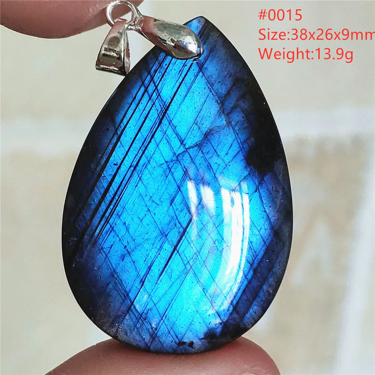 Natural Blue Light Labradorite Pendant Women Men Fashion Water Drop Beads Labradorite Pendant Necklace Stone Jewelry AAAAAA