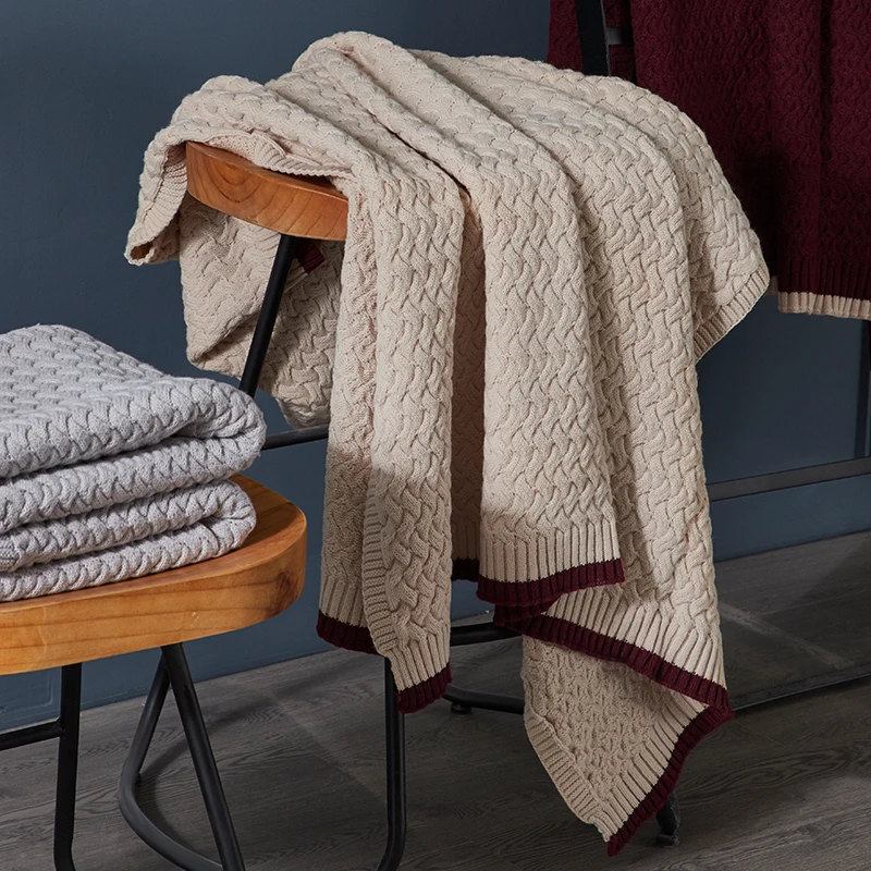 

2020 Fashion Wool Knitting Blankets Knitting Casual Office Rest Blanket Online Celebrity Sofa Home Decorative Throw and Blanket