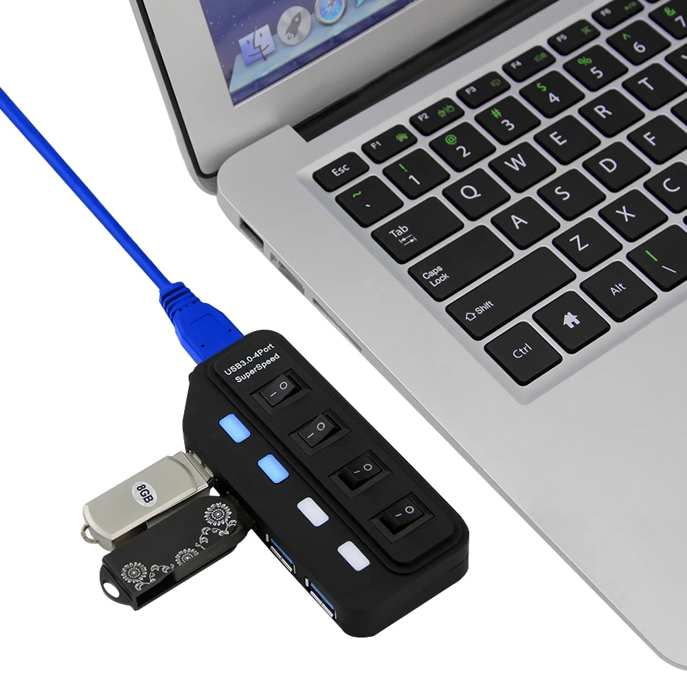 USB 3 0 хаб Компьютерные аксессуары Мульти 7 высокоскоростных портов с