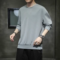 2020 spring and autumn new round neck sweater mens trend korean student long sleeved t shirt mens top bottoming shirt