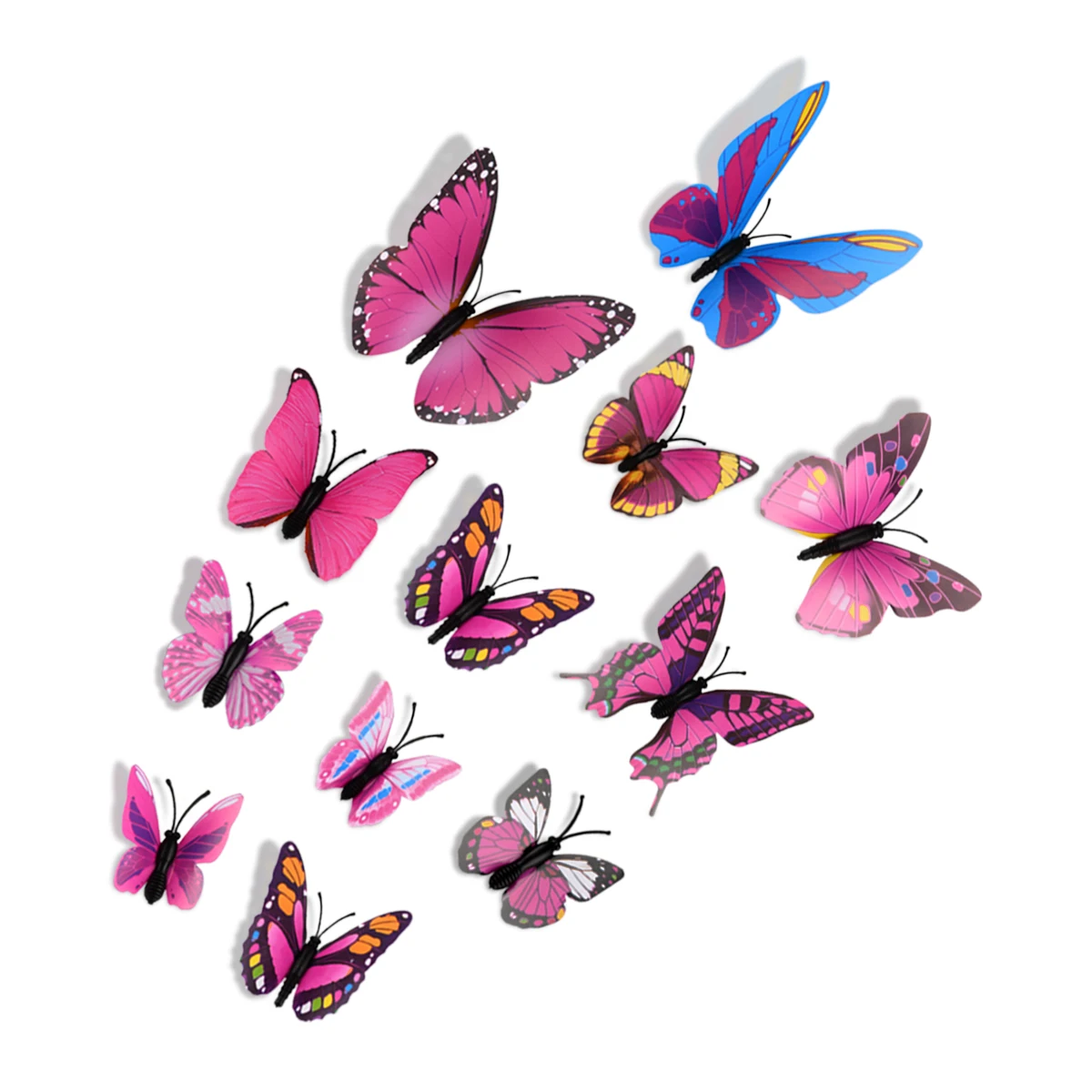 12 шт стикер на стену с бабочками наклейки Новый год украшения дома 3D бабочки ПВХ