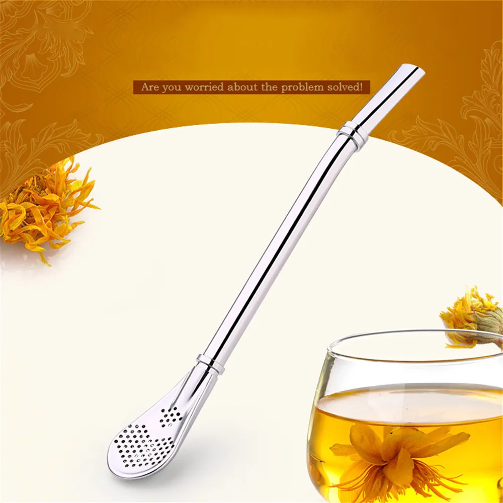 Best seller 1pcs Drinking Straw Stainless Steel Yerba Mate Gourd Bombilla Spoons Reusable Metal Pro Tools Bar Accessories | Дом и сад