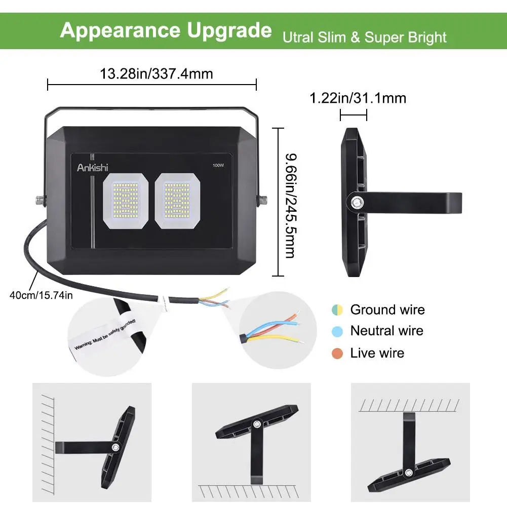 

Spot Ultra-thin LED Flood Light Lamp Power Saving Waterproof for Outdoor Garden Garages Best Price
