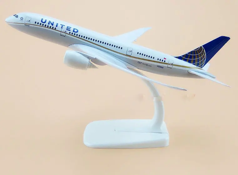 20 см сплав металла американский воздух Юнайтед авиалиний Boeing 787 B787 400 Airways модель