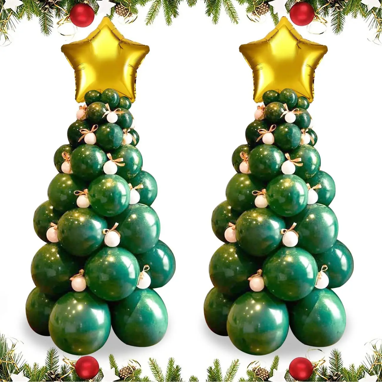 

Рождественские воздушные шары Tomicy, 97 шт., набор воздушных шаров для рождественской елки, латексные воздушные шары для вечеривечерние, детск...