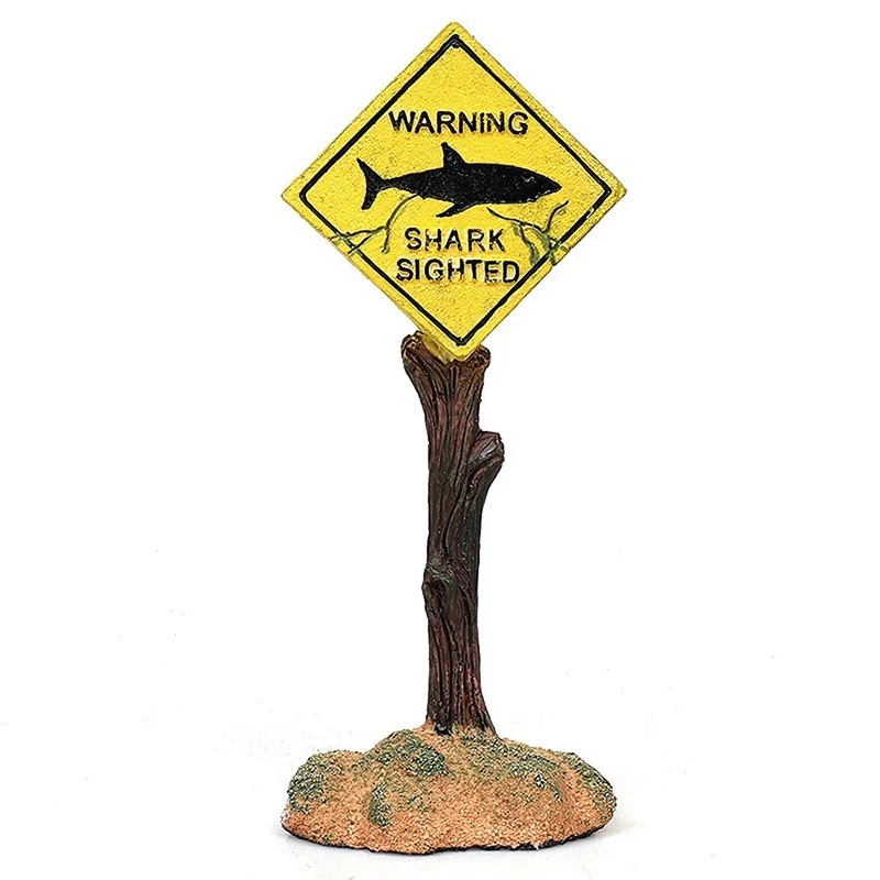 

Shark Warning Signs, Funny Aquarium Landscape Ornaments, Small Fish Tank Decorations Aquarium Supplies