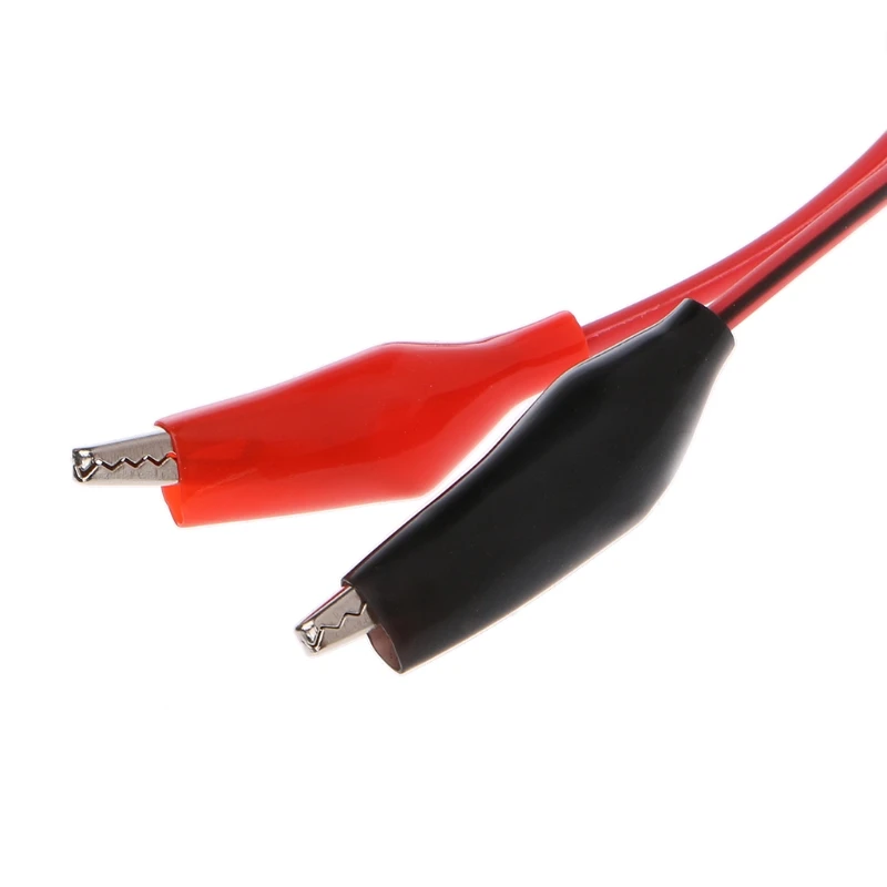 Dual Red &amp Black Test Leads with Crocodile Clips Alligator Jumper Cable Wire 105cm |