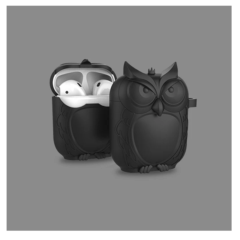 Силиконовый чехол для наушников в форме совы, силиконовый чехол для Apple Airpods