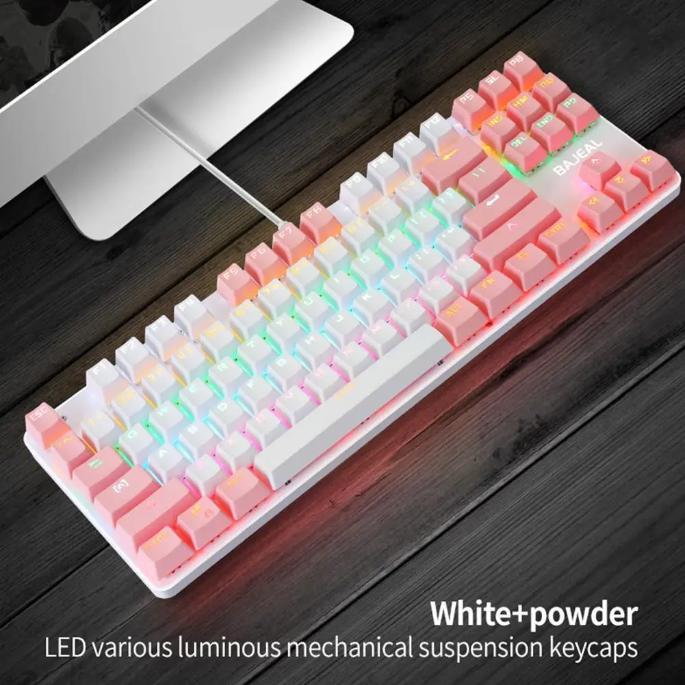 

Abs K100 Green Axis Mechanical Keyboard 87 Keys Dual Keyboard Backlit Mechanical Usb Gaming Colors Pc Keyboard Wired Laptop Y5e4