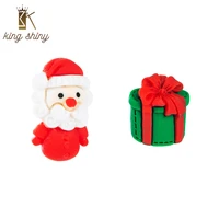 king shiny cute santa claus stud earrings for woman elegant santa tree bell elk statement earrings christmas party gift for girl