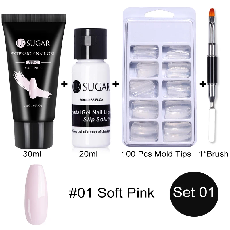 

UR SUGAR 30ml/15ml Nail Acryl Gel UV LED extension Acrylic Gel for Nail Art Tip Quick Extension Crystal Acrylgel
