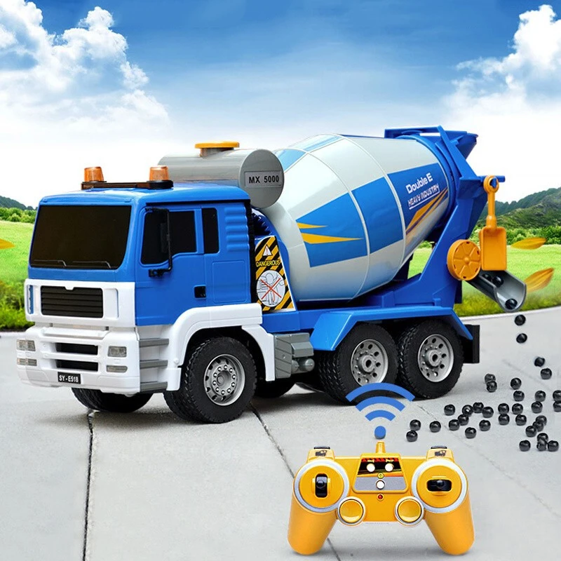 Enlarge Double E Remote Control Engineering Vehicle E518 1:20 Cement Concrete Mixer Truck Rotary Toy Remote Control Vehicle Electric Toy