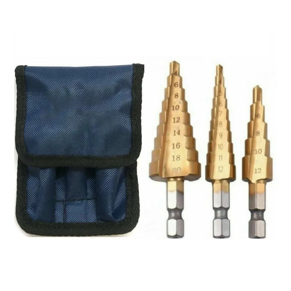 

Bit Drill Bits Drill Quick-change Set Steel Step Titanium Nitride Coated