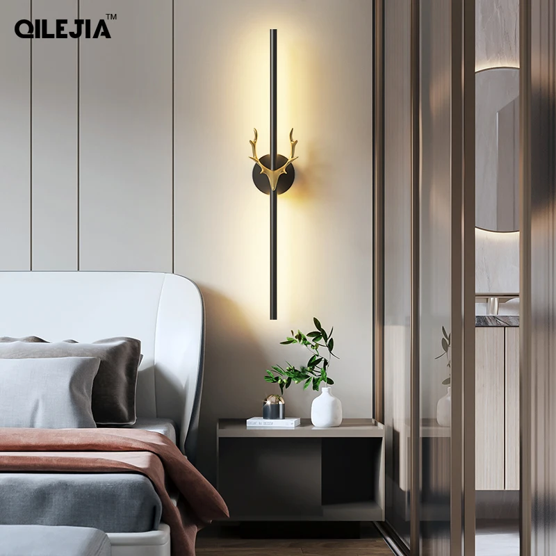 Креативные длинные Настенные светильники с рогами декоративные для дома спальни