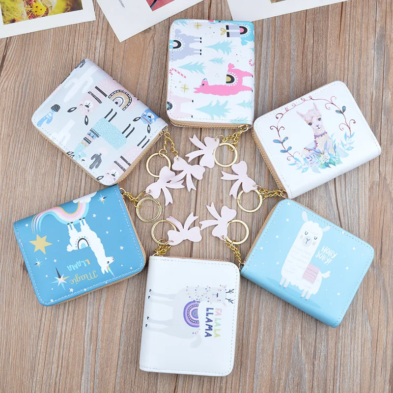 Маленькие женские кошельки для девочек милые из искусственной кожи фиолетового