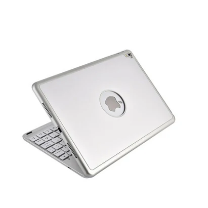 [Новинка] Алюминий 4,0 Bluetooth беспроводная клавиатура для iPad Pro 10,", металлический жесткий чехол+ Интеллектуальный переключатель вкл/выкл+ 7 цветов подсветка - Цвет: Silver