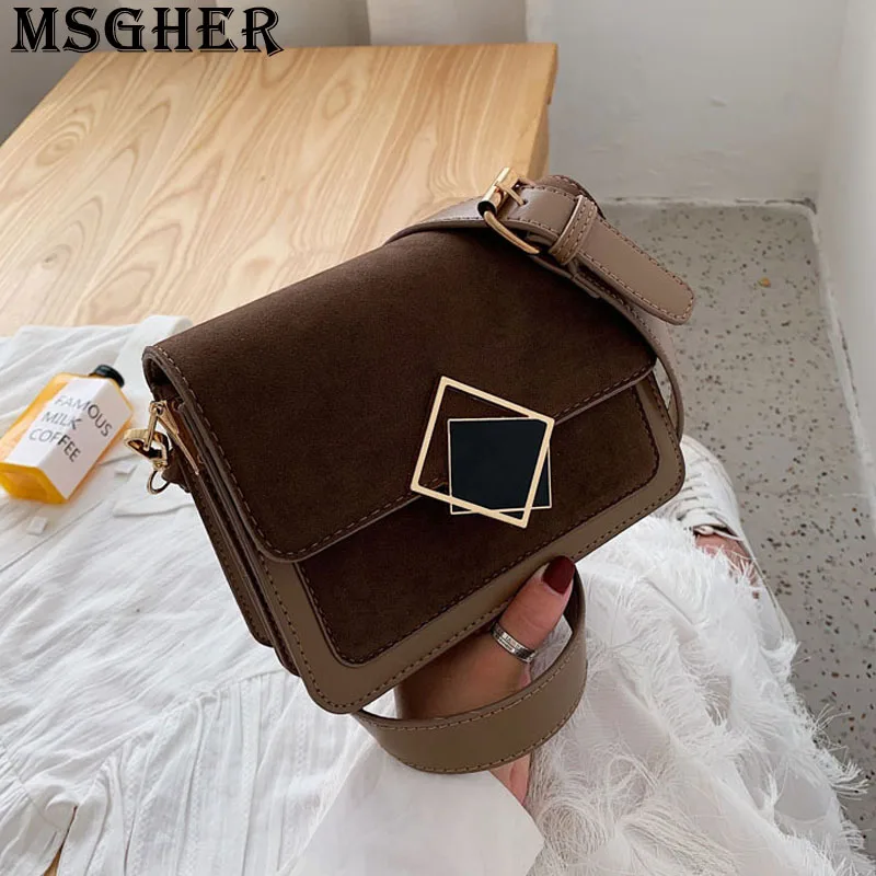 MSGHER, женская сумка на плечо с матовым клапаном, тонкая, на застежке, в сдержанном стиле, темперамент, осень, Джокер, практичная, новая, для девушек, сумка WB3001
