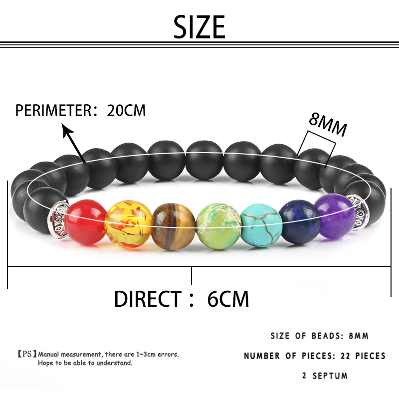 Мужские и женские матовые браслеты с бусинами черные белые ручной работы из