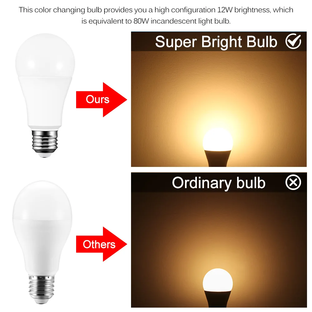 15W WiFi умный светильник лампа RGB Белый Magic LamDimmable LED E27 B22 накаливания совместимый с