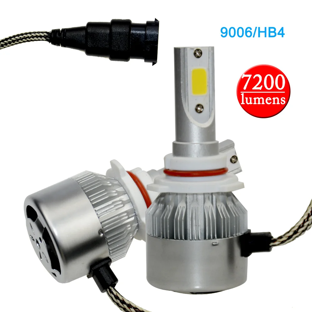 Автомобильный светодиодный головной светильник OkeyTech 2 шт. V6 H1 H4 9005 9006 9007 H7 дальний