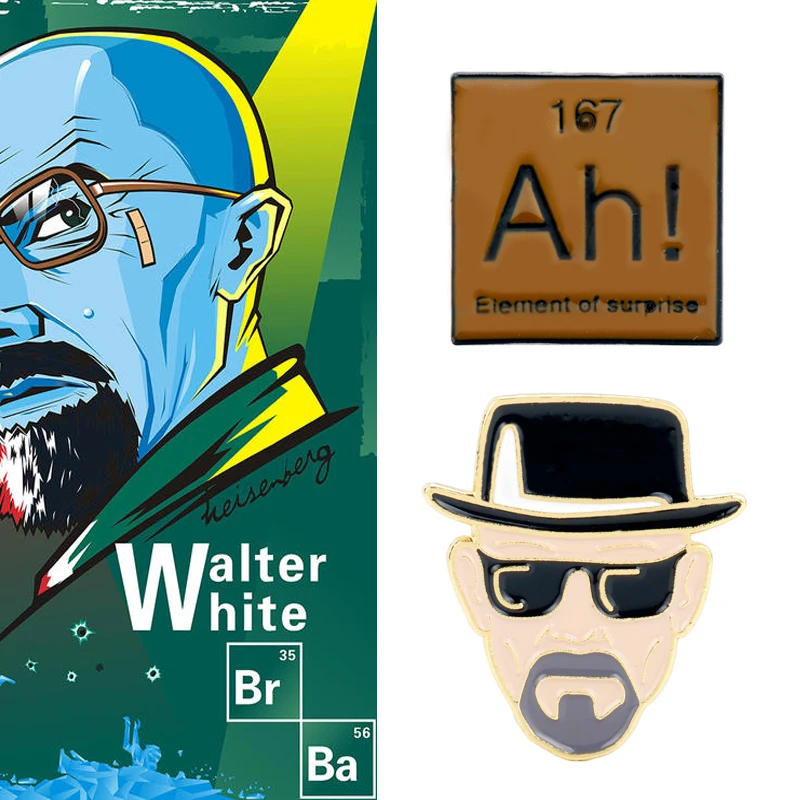 Мужская/Женская Брошь в виде мультяшного героя из фильма во все тяжкие |